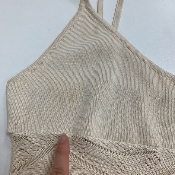 Dorothee Bis Silk Blend Tank Top Womens XL Extra Large Open Stitch Scalloped Hem - Picture 9 of 16